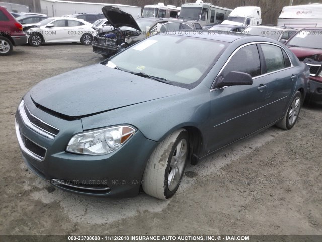 1G1ZG57B69F159714 - 2009 CHEVROLET MALIBU LS TEAL photo 2