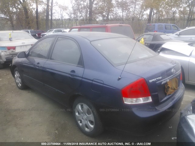 KNAFE121275462948 - 2007 KIA SPECTRA EX/LX BLUE photo 3