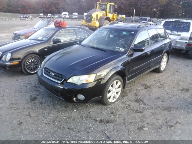 4S4BP62C867344363 - 2006 SUBARU LEGACY OUTBACK 2.5I LIMITED BLACK photo 2