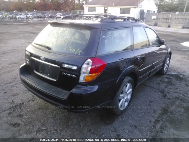 4S4BP62C867344363 - 2006 SUBARU LEGACY OUTBACK 2.5I LIMITED BLACK photo 4