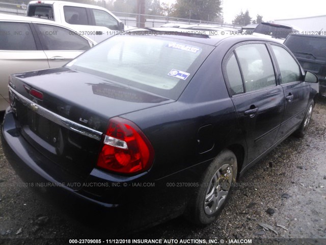 1G1ZS51F56F282765 - 2006 CHEVROLET MALIBU LS ლურჯი ფოტო 4