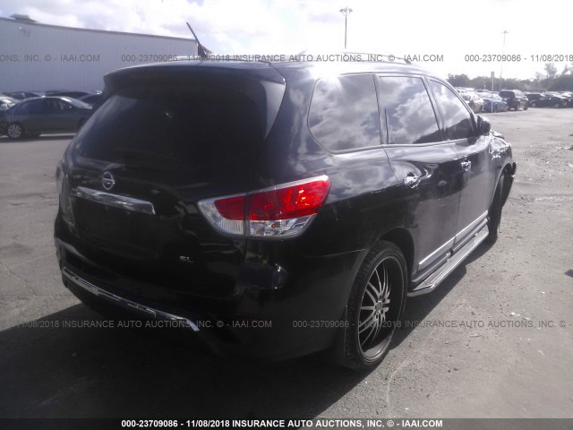 5N1AR2MN6DC620055 - 2013 NISSAN PATHFINDER S/SV/SL/PLATINUM BLACK photo 4