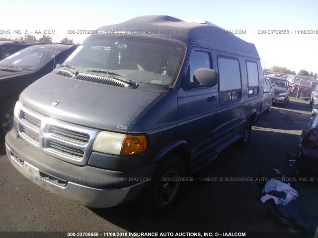 2B6HB11Y9WK106630 - 1998 DODGE RAM VAN B1500 TURQUOISE photo 2