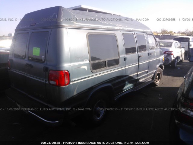 2B6HB11Y9WK106630 - 1998 DODGE RAM VAN B1500 TURQUOISE photo 4