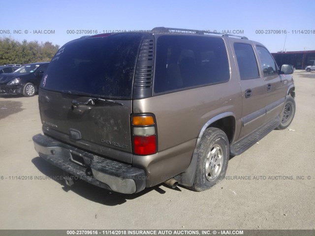 1GNEC16Z74J160327 - 2004 CHEVROLET SUBURBAN C1500 BROWN photo 4