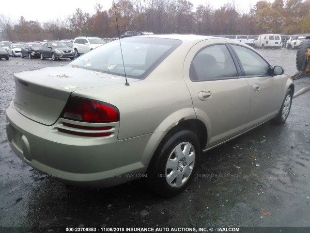 1B3EL46R82N252421 - 2002 DODGE STRATUS SE PLUS BEIGE photo 4