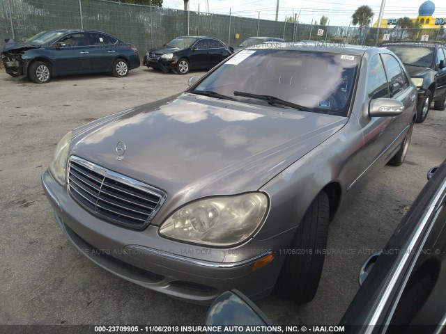 WDBNG70J53A383272 - 2003 MERCEDES-BENZ S 430 GRAY photo 2