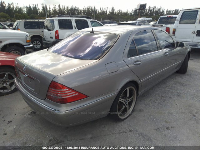 WDBNG70J53A383272 - 2003 MERCEDES-BENZ S 430 GRAY photo 4