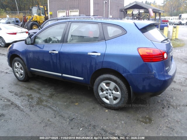 JN8AS5MV3BW265548 - 2011 NISSAN ROGUE S/SV/KROM BLUE photo 3