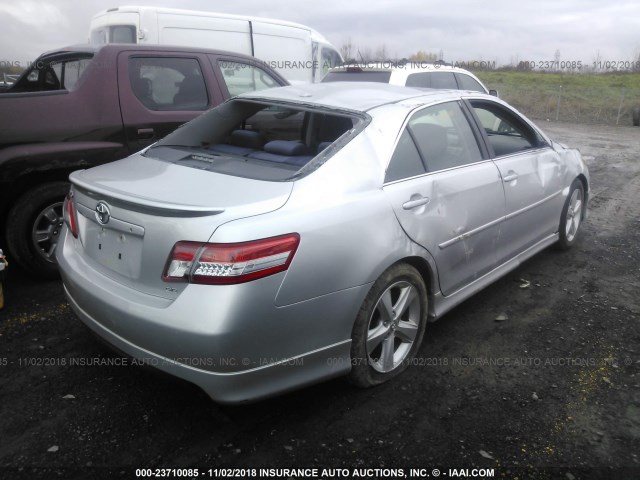 4T1BF3EK8AU022742 - 2010 TOYOTA CAMRY SE/LE/XLE SILVER photo 4