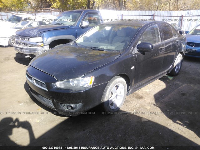 JA3AU26U59U020120 - 2009 MITSUBISHI LANCER ES/ES SPORT BLACK photo 2