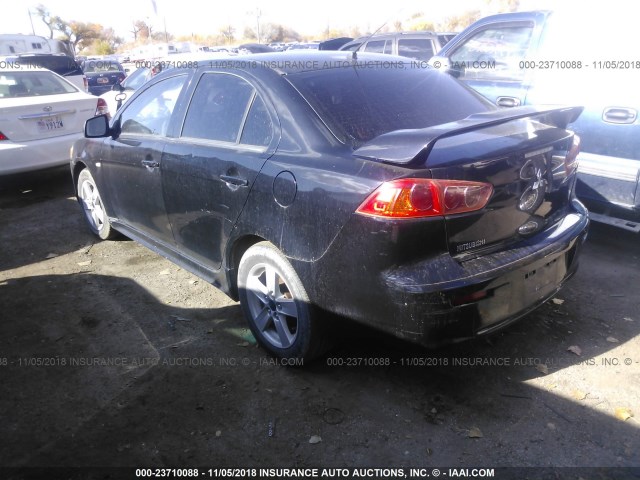 JA3AU26U59U020120 - 2009 MITSUBISHI LANCER ES/ES SPORT BLACK photo 3