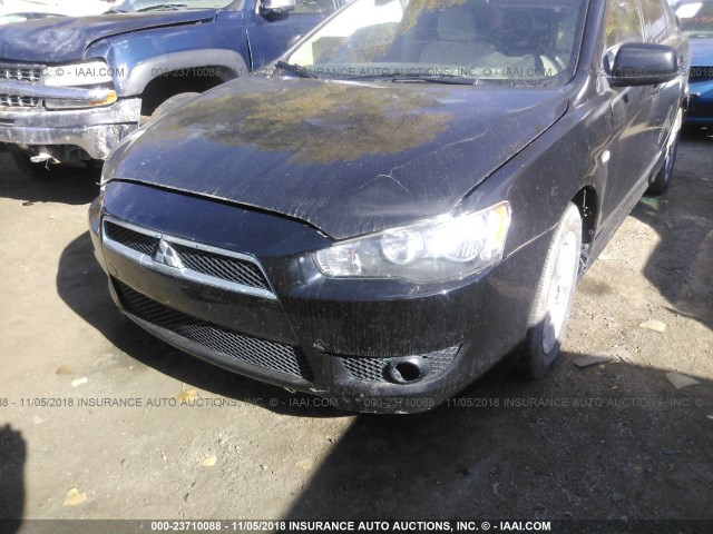 JA3AU26U59U020120 - 2009 MITSUBISHI LANCER ES/ES SPORT BLACK photo 6