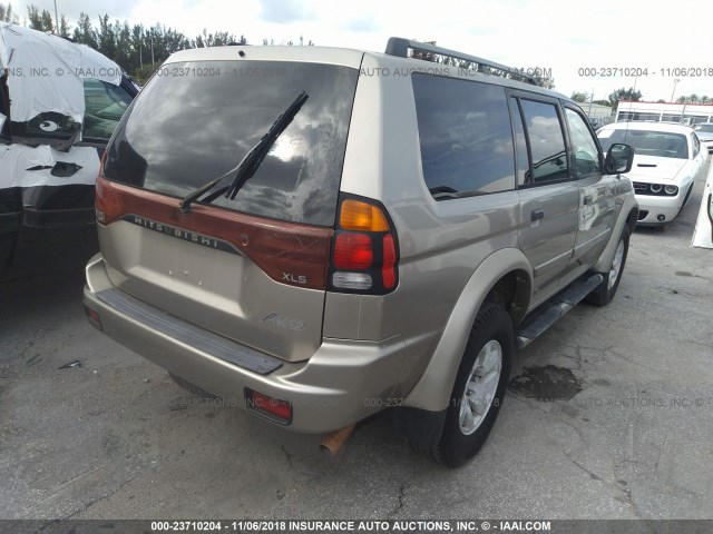 JA4MT31RX2J046157 - 2002 MITSUBISHI MONTERO SPORT XLS BEIGE photo 4