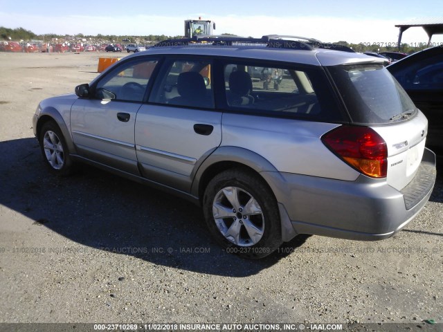 4S4BP61C667305496 - 2006 SUBARU LEGACY OUTBACK 2.5I SILVER photo 3