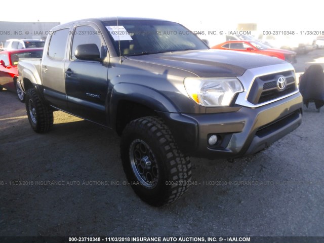 5TFJU4GN4FX074457 - 2015 TOYOTA TACOMA DOUBLE CAB PRERUNNER GRAY photo 1