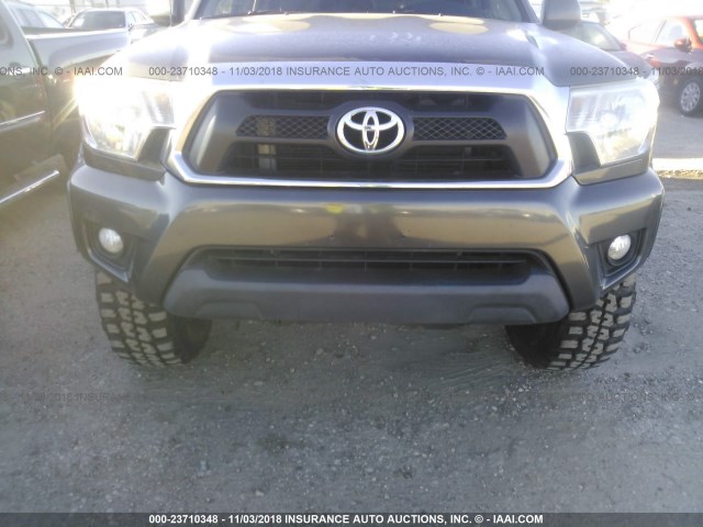 5TFJU4GN4FX074457 - 2015 TOYOTA TACOMA DOUBLE CAB PRERUNNER GRAY photo 6