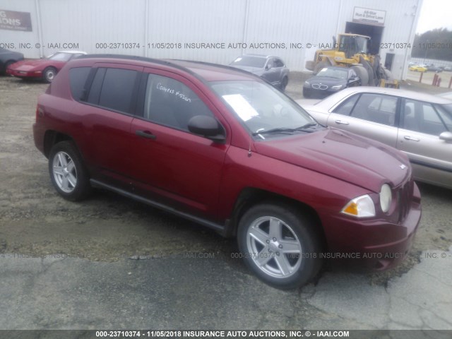 1J8FT47W47D124660 - 2007 JEEP COMPASS RED photo 1
