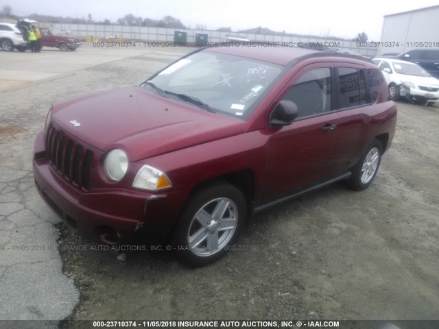 1J8FT47W47D124660 - 2007 JEEP COMPASS RED photo 2