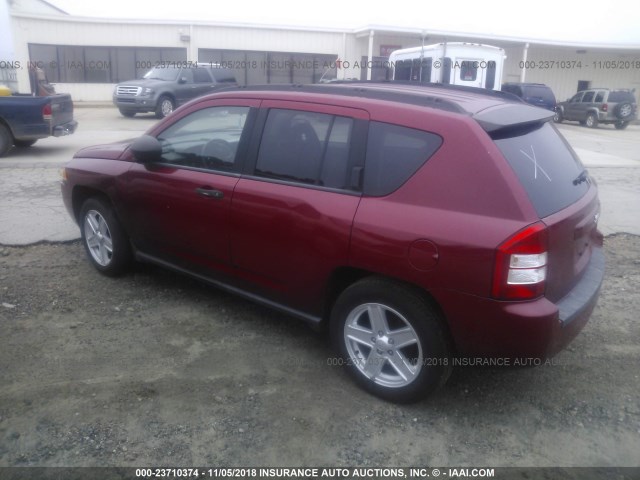 1J8FT47W47D124660 - 2007 JEEP COMPASS RED photo 3