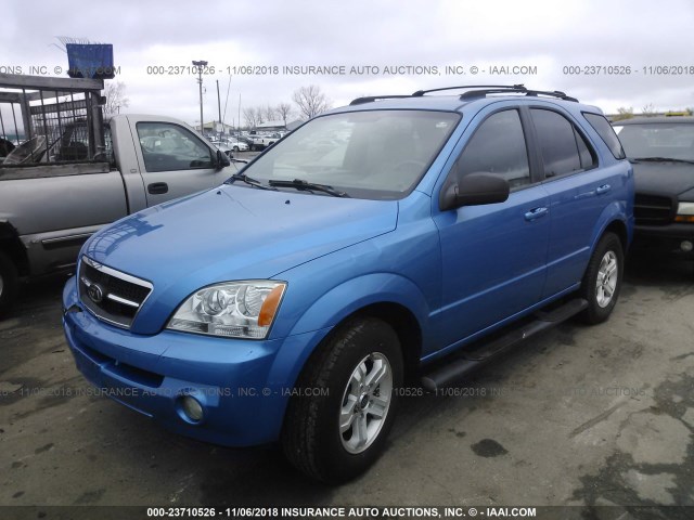 KNDJD733855398642 - 2005 KIA SORENTO EX/LX BLUE photo 2