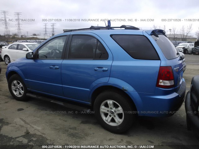 KNDJD733855398642 - 2005 KIA SORENTO EX/LX BLUE photo 3