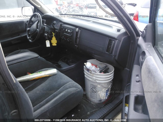 1B7GL32N22S610229 - 2002 DODGE DAKOTA SPORT/RT BLACK photo 5