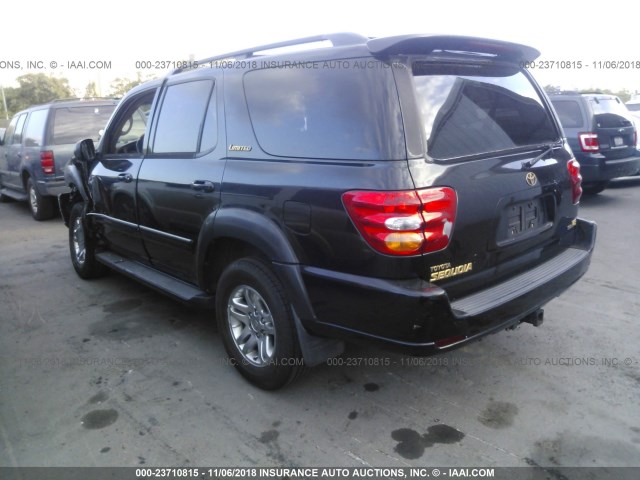 5TDZT38A93S141325 - 2003 TOYOTA SEQUOIA LIMITED BLACK photo 3