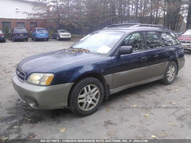 4S3BH675447610096 - 2004 SUBARU LEGACY OUTBACK AWP BLUE photo 2