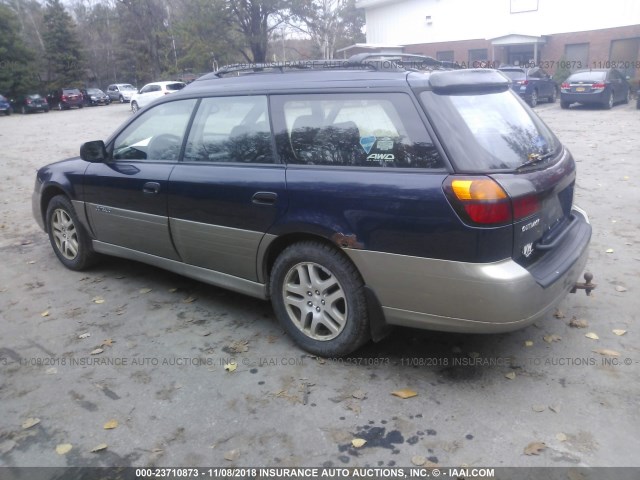 4S3BH675447610096 - 2004 SUBARU LEGACY OUTBACK AWP BLUE photo 3