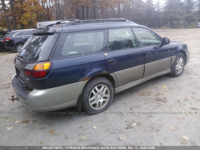 4S3BH675447610096 - 2004 SUBARU LEGACY OUTBACK AWP BLUE photo 4