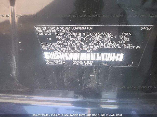 JTLKE50E381001527 - 2008 TOYOTA SCION XB Qara foto 9