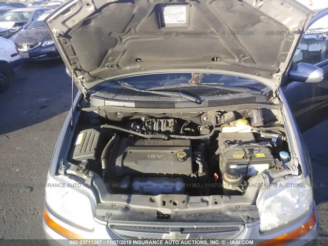 KL1TD56626B649443 - 2006 CHEVROLET AVEO LS GRAY photo 10