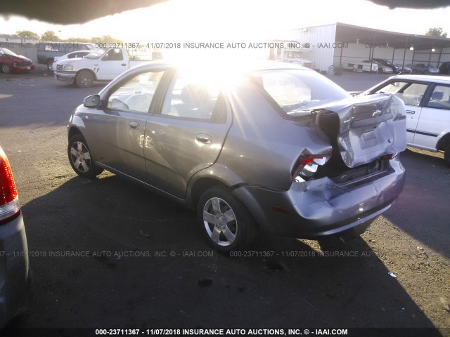 KL1TD56626B649443 - 2006 CHEVROLET AVEO LS GRAY photo 3