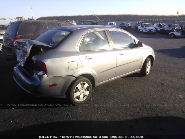 KL1TD56626B649443 - 2006 CHEVROLET AVEO LS GRAY photo 4