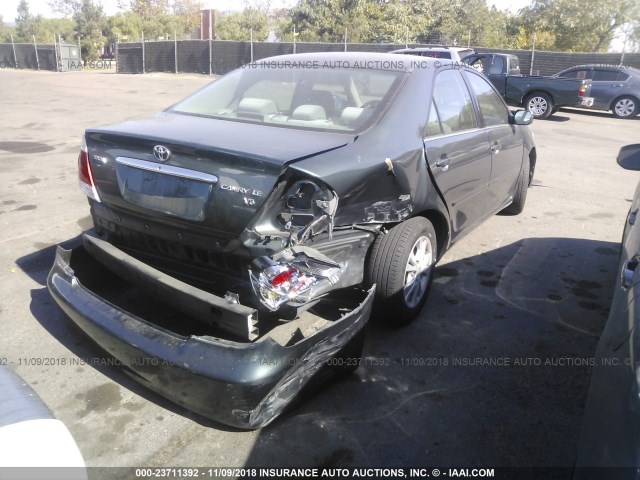 4T1BF32K06U112446 - 2006 TOYOTA CAMRY LE/XLE/SE GREEN photo 4