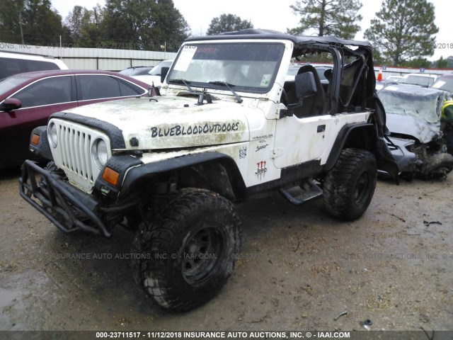 1J4FA49SXYP781058 - 2000 JEEP WRANGLER / TJ SPORT WHITE photo 2