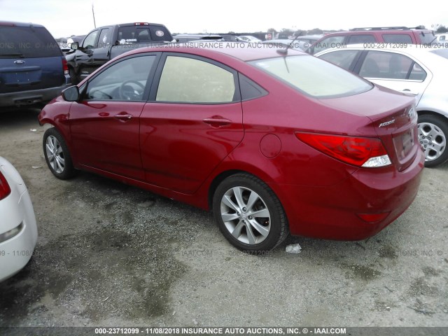 KMHCU4AE0DU350919 - 2013 HYUNDAI ACCENT GLS/SE RED photo 3