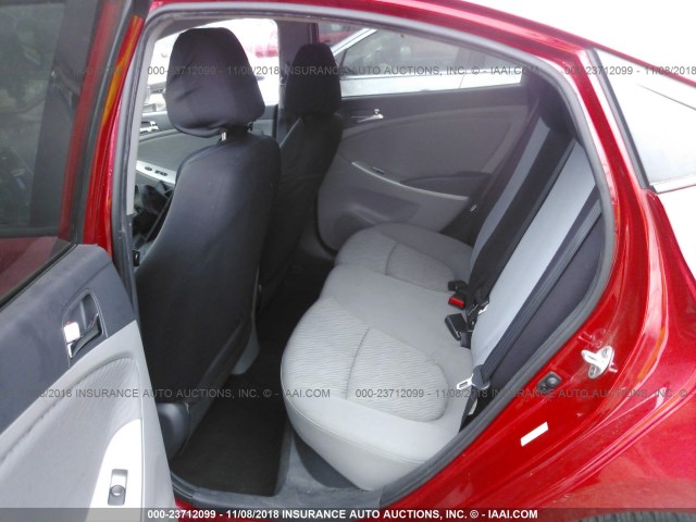 KMHCU4AE0DU350919 - 2013 HYUNDAI ACCENT GLS/SE RED photo 8