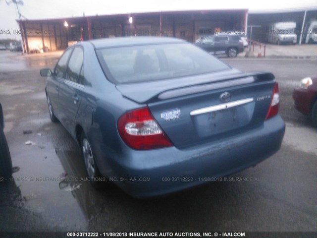 4T1BE32K42U614521 - 2002 TOYOTA CAMRY LE/XLE/SE TURQUOISE photo 3