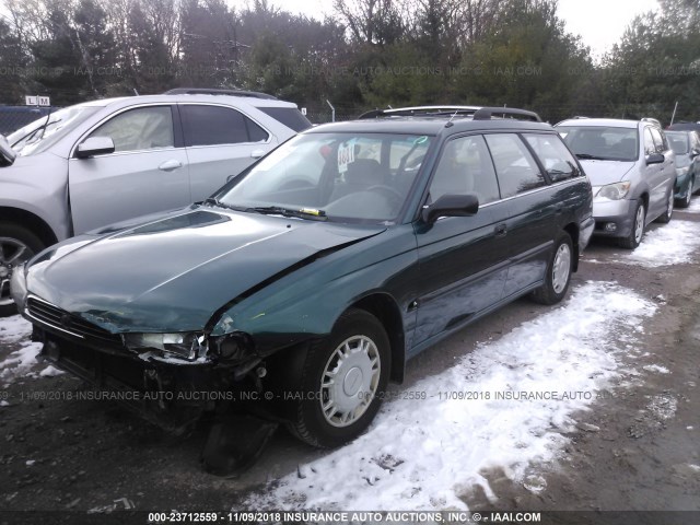 4S3BK4350V7312240 - 1997 SUBARU LEGACY L GREEN photo 2