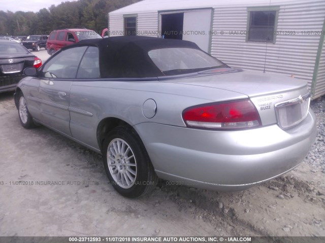 1C3EL55R74N291062 - 2004 CHRYSLER SEBRING LXI SILVER photo 3