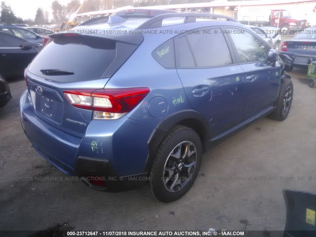 JF2GTADC5JH252153 - 2018 SUBARU CROSSTREK PREMIUM ლურჯი ფოტო 4