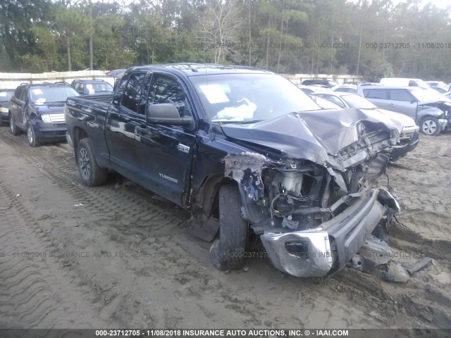 5TFRY5F11EX160643 - 2014 TOYOTA TUNDRA DOUBLE CAB SR/SR5 BLACK photo 1