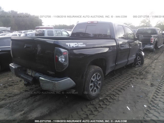 5TFRY5F11EX160643 - 2014 TOYOTA TUNDRA DOUBLE CAB SR/SR5 BLACK photo 4