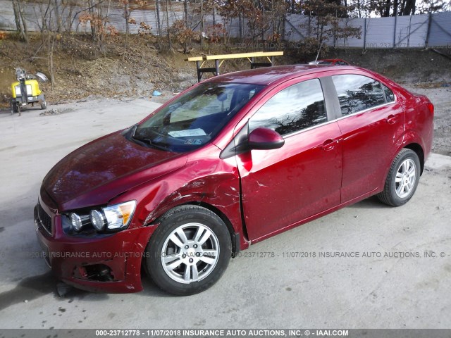 1G1JC5SH6C4179274 - 2012 CHEVROLET SONIC LT RED photo 2