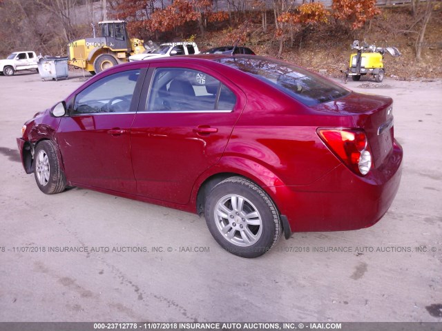 1G1JC5SH6C4179274 - 2012 CHEVROLET SONIC LT RED photo 3