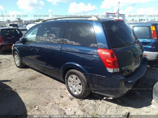 5N1BV28U16N112424 - 2006 NISSAN QUEST S/SE/SL BLUE photo 3