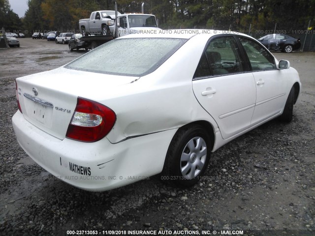 4T1BE32K04U269653 - 2004 TOYOTA CAMRY LE/XLE/SE WHITE photo 4