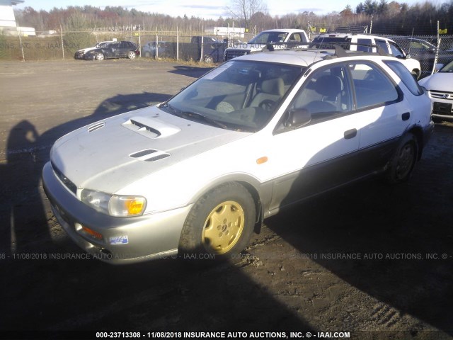 JF1GF4850VG821821 - 1997 SUBARU IMPREZA OUTBACK WHITE photo 2